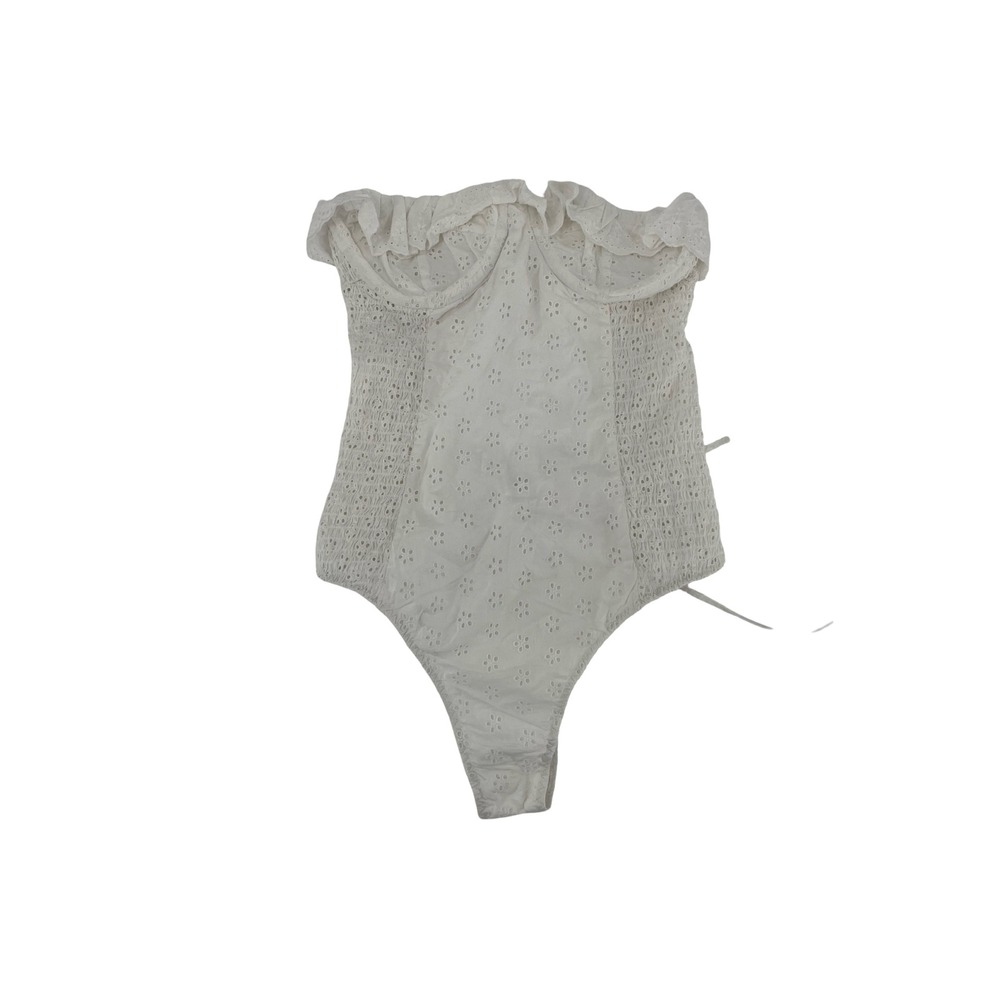 DOEN Eyelet Bodysuit Size S White Excellent